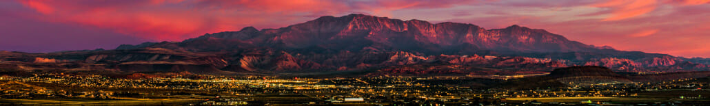 St. George Utah at sunset