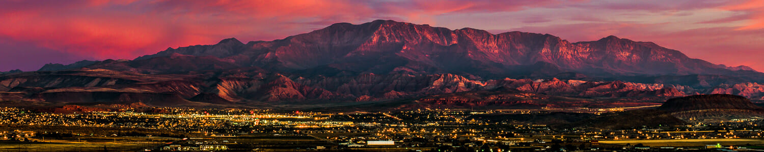 St. George Utah at sunset